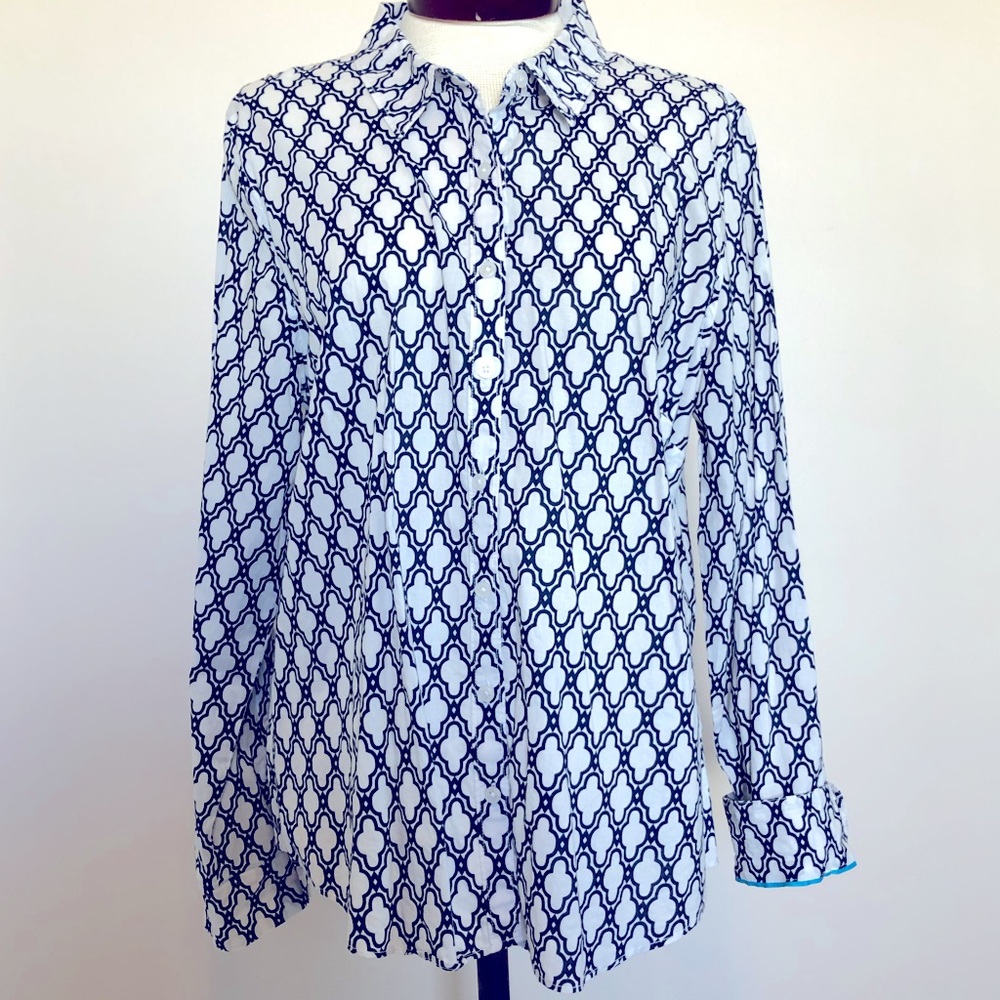 Crown & Ivy Long Sleeve, Button Blouse
